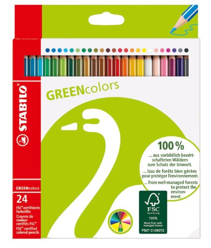 Stabilo Green Colored Pencil Set of 24