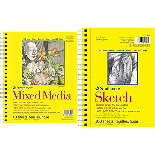 Strathmore Mixed Media, 40 Sheets & Strathmore Sketch 100 Sheets LOT OF 2  NEW