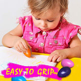 Egg Crayons for Toddlers 9 Colors Palm Grip Crayons Non Toxic Washable Washable Paint Crayons Toys for Kids 3+ Boys and Girls Birthday Gifts