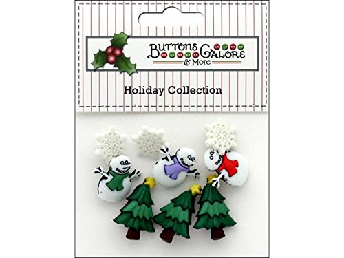 Buttons Galore SEWING & CRAFT BUTTONS - I LOVE WINTER - SET OF 3 PACKS.