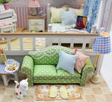 Flever Dollhouse Miniature DIY House Kit Creative Room with Furniture for Romantic Valentine's Gift(Because of Meeting You)