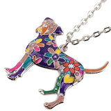 BONSNY Love Pets GORGEOUS GEORGE Enamel Boxer Necklace Dog Animal Pendant Women Jewelry 18"