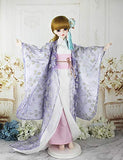 PRE-LIFE BJD Clothes Set Dress Suit Purple Colored Yarn Ancient Style Kimono for MSD BJD DOD Doll, Ideal Gift for Child's Bjd Doll1/3