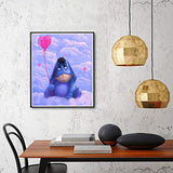 DIY Diamond Painting by Number Kits,Eeyore 5D Crystal Rhinestone Diamond Embroidery Paintings Pictures Arts Craft for Home Wall Decor, (12 x 16 in) GT129