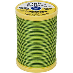Coats Cotton Machine Spring Green Quilting Thread, 225 yd, Multicolor