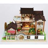 Roroom Dollhouse Miniature with Furniture,DIY 3D Wooden Doll House Kit Chinese Courtyard Style Plus with LED and Music Movement,1:24 Scale Creative Room Idea Best Gift for Children Friend Lover