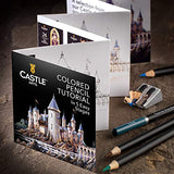 Castle Art Supplies 120 Piece Colored Pencil Tin Set + 2 Sketch Books Artist Bundle
