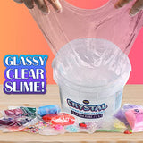4 LB Huge Clear Slime Bucket Kit for Kids, FunKidz 64 FL OZ Premade Big Crystal Water Slime Pack with 29 Sets Add-ins Jumbo Glassy Slime Toy for Girls Boys Gifts