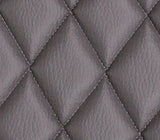 Vinyl Grain Texture Quilted Foam GRAY Fabric 2" x 3" Diamond With 3/8" Foam Backing Upholstery /