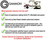 Gammon 5-Piece Junior Starter Drum Kit with Cymbals, Hardware, Sticks, & Throne - Black