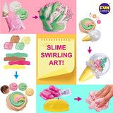 Fluffy Butter Slime Kit for Girls， FunKidz Ice Cream Slime Making Kit DIY Yummy Cake Fruit Candy Scented Slime with Berry Donut Charms Candy Sprinkles Stuff Kids Slime Gift Toys