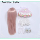 Bjd Doll Sd Doll 1/8 16cm 6.2 Inches Girl Toy Elf Doll Joint Doll Simulation Doll Clothes + Wig + Facial Makeup