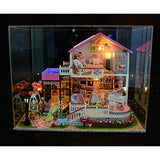 Toy Toddler Dollhouse Sets, DIY Cottage Handmade Creative Model, Dollhouse Romantic Birthday Gift, with Dust Cover, Home Decor-Unique (Color : with Music Movement)