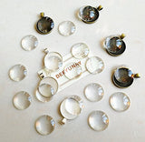 30 Pieces Silver Pendant Trays Round Bezel Pendant Blanks Cameo Bezel Cabochon Settings with 25