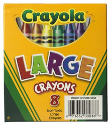 Crayola 8ct Large Crayons Lift Lid Box
