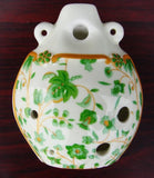New Vista 6 Hole Chinese Ceramic Ocarina, Green