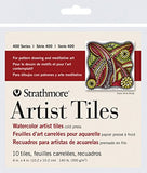 Pro-Art Strathmore Watercolor Artist Tiles, 4 by 4-Inch, Cold Press, 10-Pack