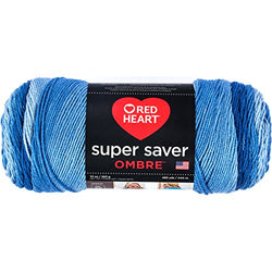Coats & Clark Super Saver Ombre Yarn, 10 oz, True Blue