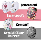 BMC Womens 5 pc Mixed Design Heart Flower Alloy Metal Folding Compact Travel Pocket Beauty Makeup