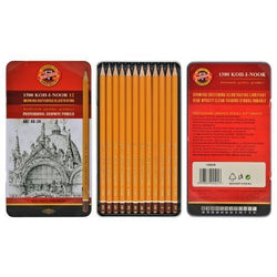 KOH-I-NOOR Set of 12 Professional Graphite Art Pencils 1502