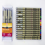 Sakura 50075 16-Piece Pigma Micron 05 Assorted Colors Cube Collection Ink Pen Set