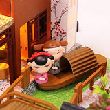 Flever Wooden DIY Dollhouse Kit, 1:24 Scale Miniature with Furniture, Dust Proof Cover and Music Movement, Creative Craft Gift for Lovers and Friends (Poems and Dreams)