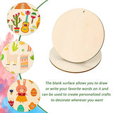 200 Pieces Unfinished Blank Wood Circle Pendants Round Disc Circle Wood Pieces Round Wooden Disk with Hole Small Wooden Pendant for Craft Decoration Embellishment (Diameter 4 Inch, Aperture 0.12 Inch)