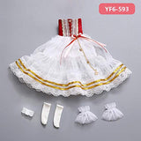 N N Doll Clothes 1/4 Pink Red Style for Kid Body Doll Accessories YF4to177pink Fullset 6 Points Body