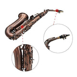 ammoon Antique Finish Bend Eb E-flat Alto Saxophone Sax Shell Key Carve Pattern with Case Gloves Cleaning Cloth Straps Brush (Style 2)