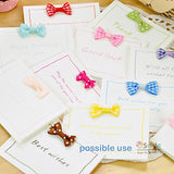 Bow Tie Embellishments for Crafts, HipGirl 20pc Ribbon Bows for DIY Small Hair Ties,Hair Clips,