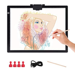 Hokone LED Light Box Tracer A3 Ultra-Thin Portable,Artcraft Tracing Light Box with USB Power Cable Dimmable Brightness.Light Pad Copy Board for Artists Drawing