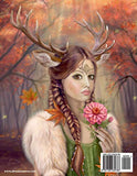 Coloring book Ladies of Nature. Grayscale: Coloring Book for Adults