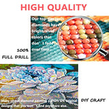 Yomiie 5D Diamond Painting Rural Cabins Full Drill by Number Kits, Flower Tree Landscape DIY Paint with Diamonds Art Rhinestone Embroidery Craft for Home Room Decoration (12x16 inch, 2 Pack)