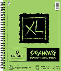 Canson XL Series Drawing Paper Pad, Micro Perforated, Smooth Surface, Side Wire Bound, 70 Pound,