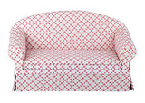Inusitus Miniature Dollhouse Sofa - Dolls House Furniture Couch - 1/12 Scale (White with Dots)