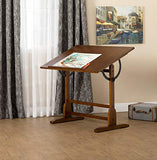 Vintage Rustic Oak Drafting Table, Top Adjustable Drafting Table Craft Table Drawing Desk Hobby Table Writing Desk Studio Desk, 42''W x 30''D