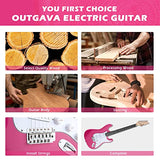 OUTGAVA 39 inch Electric Guitar Kit Full Size Beginner's Guitar Superkit with 25W AMP,Case and All Accessories for Beginner Starter Includes 6 String Guitar,3 Picks, Shoulder Strap,Tuner,Tremolo Bar