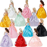 GIETIOS 5Pcs Handmade Clothes Dress for Barbie Doll Wedding Party Dresses Gown Outfit Costume Suit for 11.5 inch Dolls Random Style