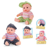 Liberty Imports Cute Lil Baby Doll Collection - Pack of 6 Assorted Mini Infant All Vinyl Dolls - Girls Toys Bulk Gift Bundle Party Favors Supplies (8 Inches Tall)