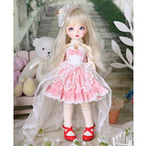 HGFDSA 27Cm BJD Doll Children's Creative Toys 1/6 SD Dolls 10.6Inch Ball Jointed Doll DIY Toys Cosplay Fashion Dolls with Clothes Outfit Shoes Wig Hair Makeup