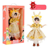 LoveinDIY 14.2 Inch BJD American Doll with Cloth Dress Up Girl Figure for DIY Customizing - Dragon