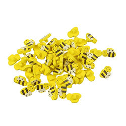 100pcs Wooden Buttons in Bulk Buttons for Crafts Yellow Bees Bu-18