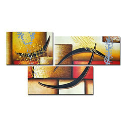 3 Pics Modern Abstract 100% Hand Painted Oil Paintings Artwork on Canvas Wall Art Deco Home Decorations