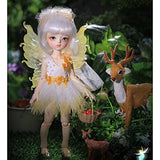 ZDLZDG BJD Doll Girl 1/6 27.5cm Ball Jointed Body Doll with Makeup and Resin Transparent Wings, High-end Humanoid Decoration