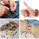 Friendship Bracelet Making Beads Kit, Letter Beads, Peirich 28 Multi-Color Embroidery Floss Over