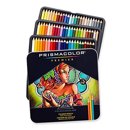 Prismacolor 3599TN Premier Colored Pencils, Soft Core, 72-Count