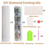 5D Diamond Painting Kit 3-Pack Diamond DIY Kits for Adults Kids,Halloween Art Craft Set for Home Office Decoration,12X16 Inch