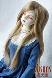 JD157 8-9inch Long Slight Wave Doll Wigs 1/3 SD Synthetic Mohair BJD Accessories (Light Brown)