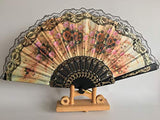 Tomixxx (1 Dozen 12 Pieces Spanish Floral Folding Hand Fans Gift Size 9" Wholesale