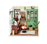Hands Craft DIY Miniature Dollhouse Kit | 3D Model Craft Kit | Pre Cut Pieces | LED Lights | 1:24 Scale | Adult Teen | Jimmy's Studio, 77 pcs.